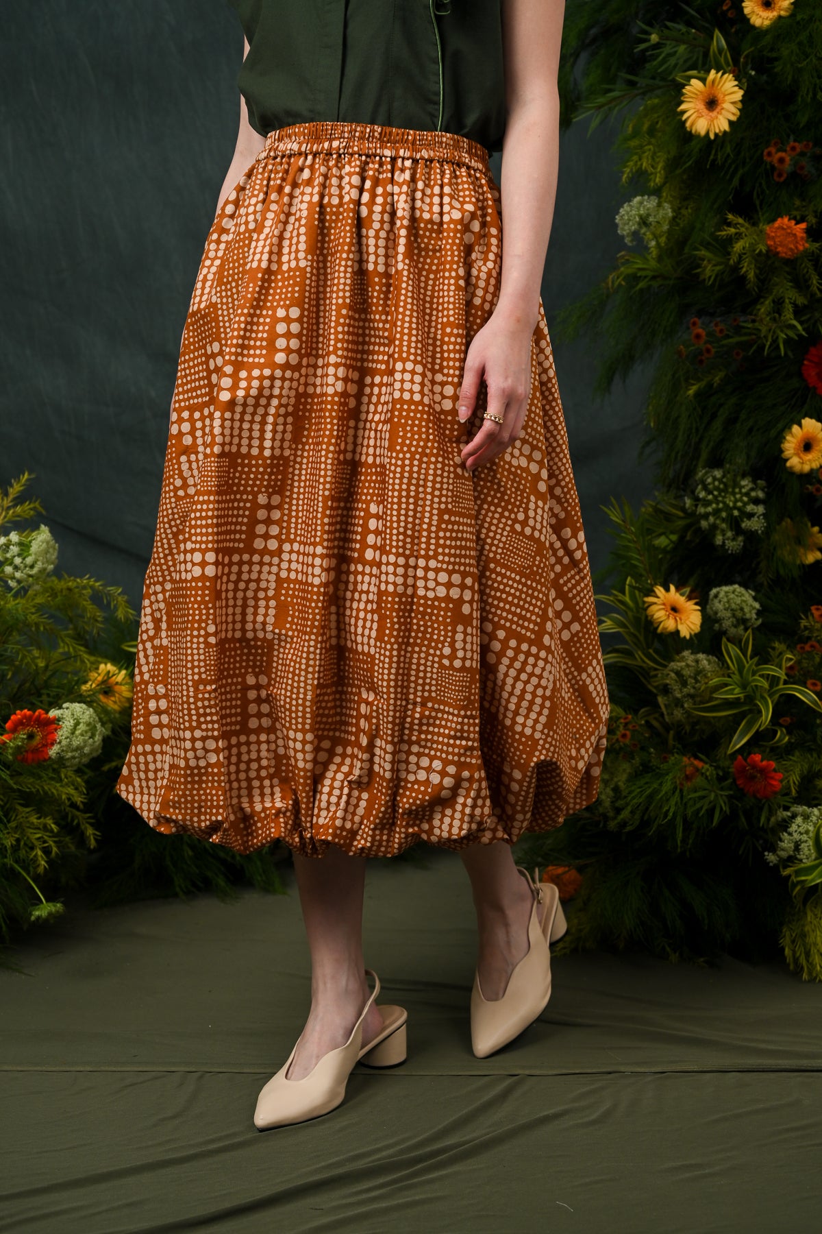 Ballon Skirt Garut Brown P0717