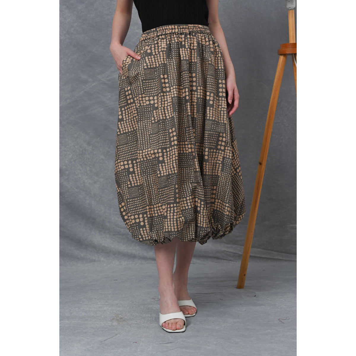 Ballon Skirt Garut Grey P0718