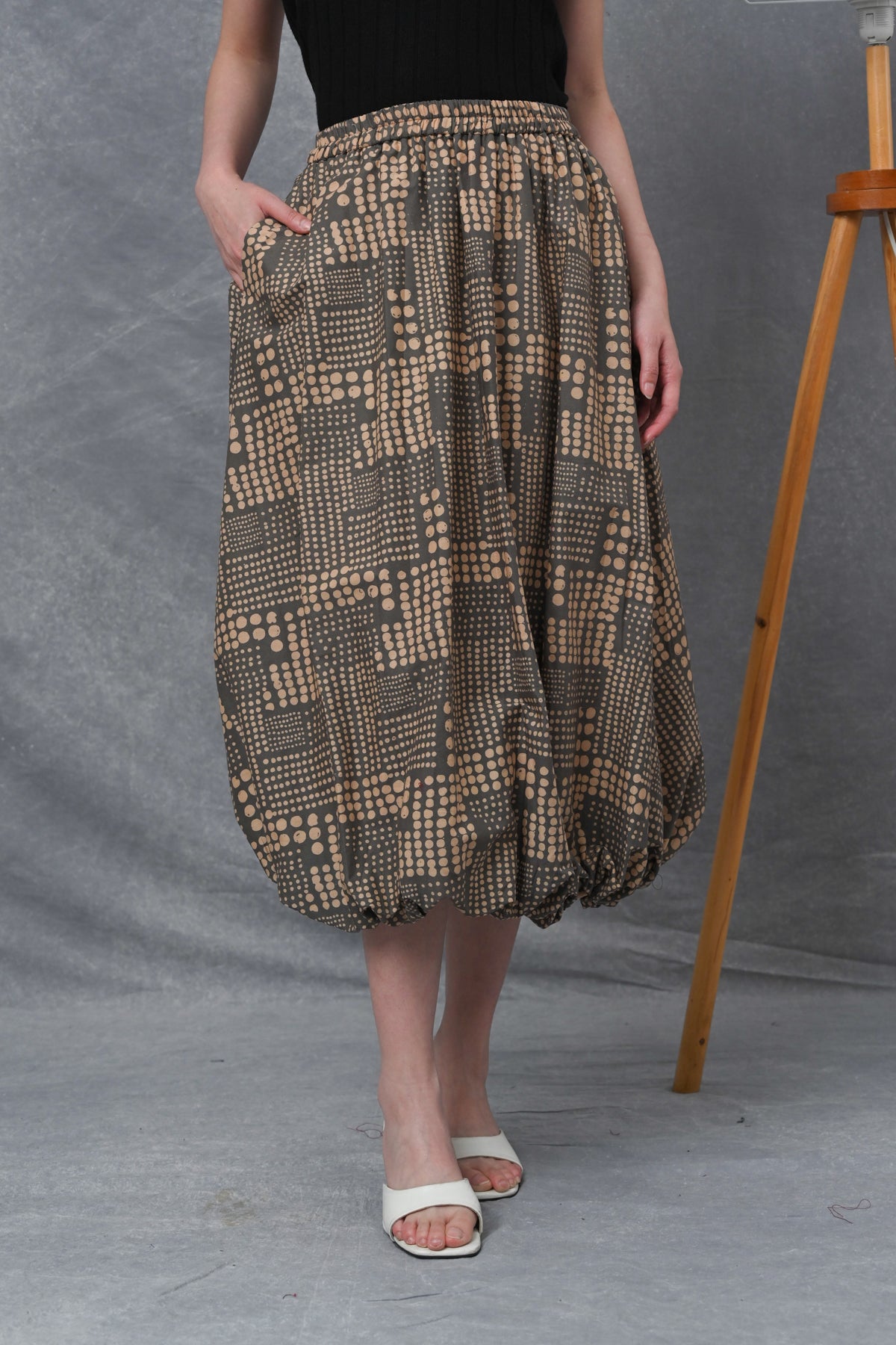 Ballon Skirt Garut Grey P0718