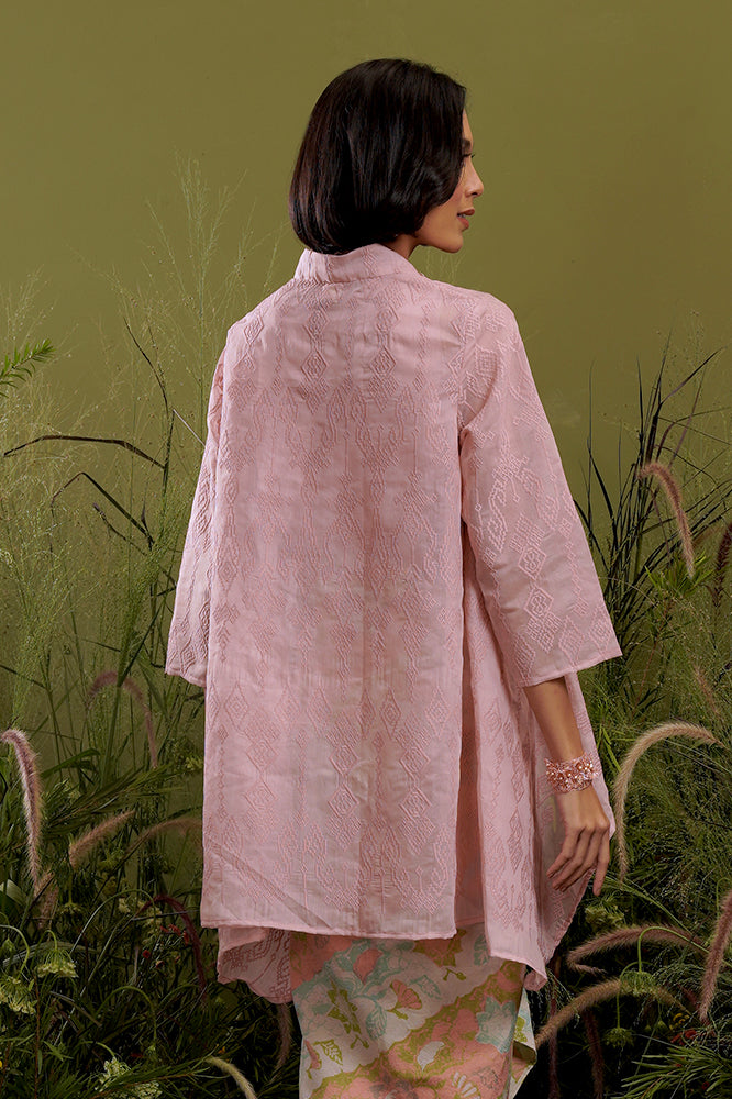 Elena Organza Pink Long T2134