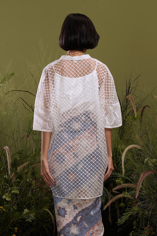 Load image into Gallery viewer, Kusuma Organza White W Camisole T2137