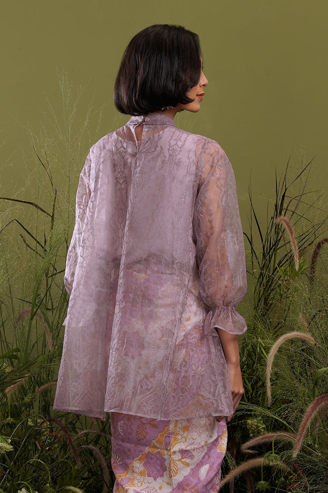 Alesha Organza Lilac W Camisole T2150