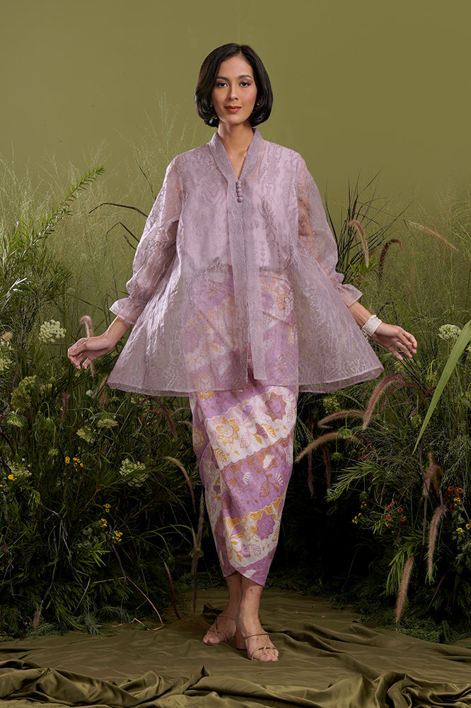 Alesha Organza Lilac W Camisole T2150