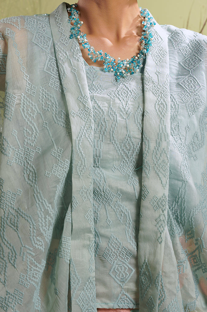 Kusuma Organza Green W Camisole T2138