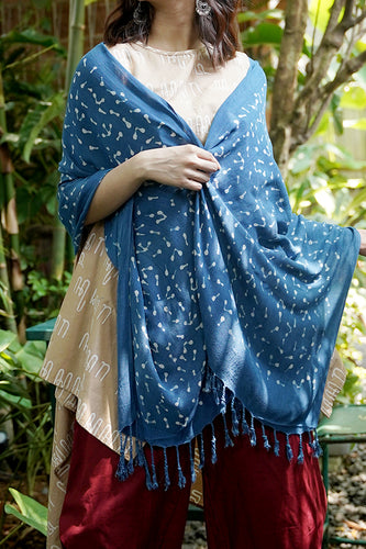 NONA RARA-Rempah Blue Clove Shawl - A0018