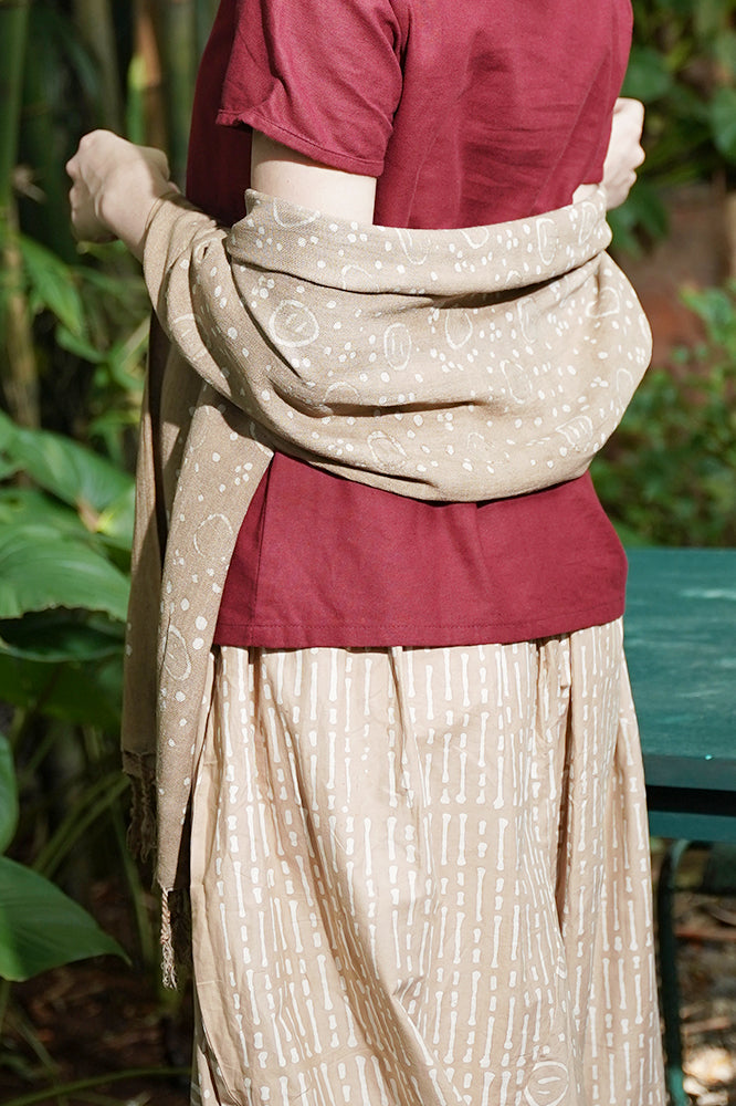 NONA RARA-Rempah brown nutmeg shawl - A0023