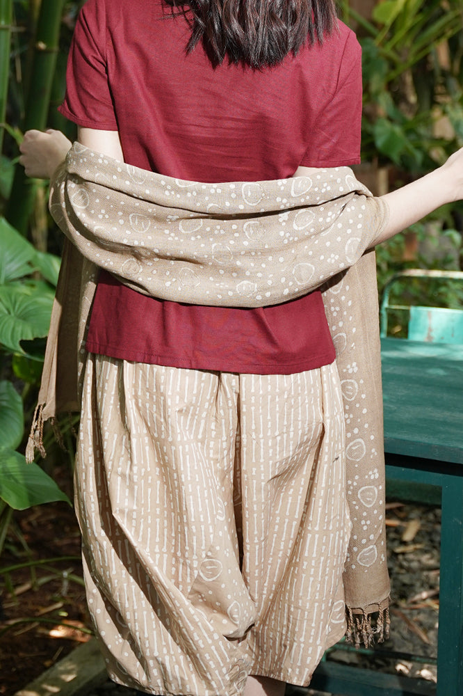 NONA RARA-Rempah brown nutmeg shawl - A0023