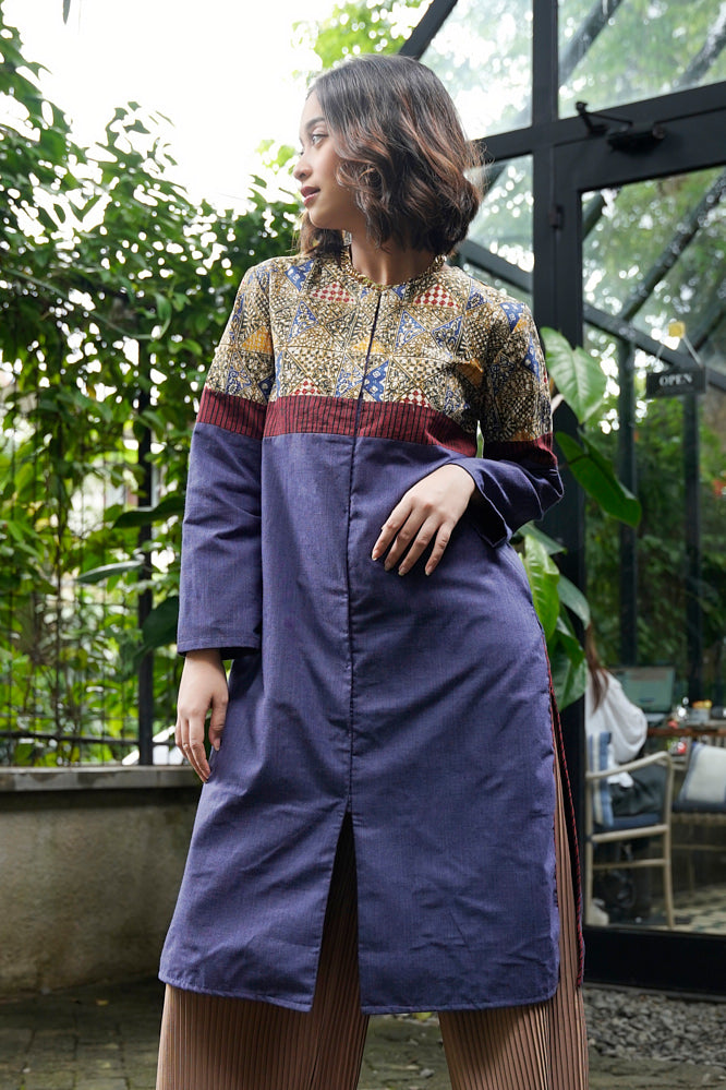 Tunik Tambal Indigo T2053