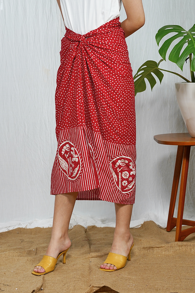 Rempah Skirt Red P0092