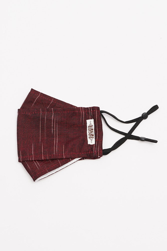 Masker Lurik Maroon